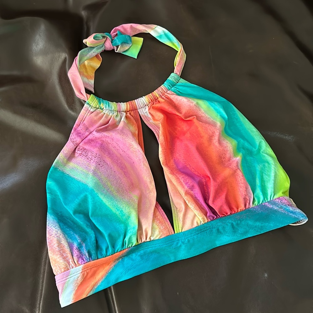 NWOT Bleu Rod Beattie Watercolor Bikini Top